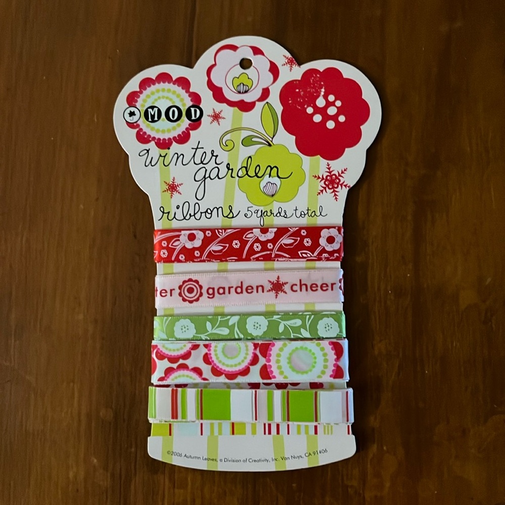 New! Colorful winter garden ribbon crafts
